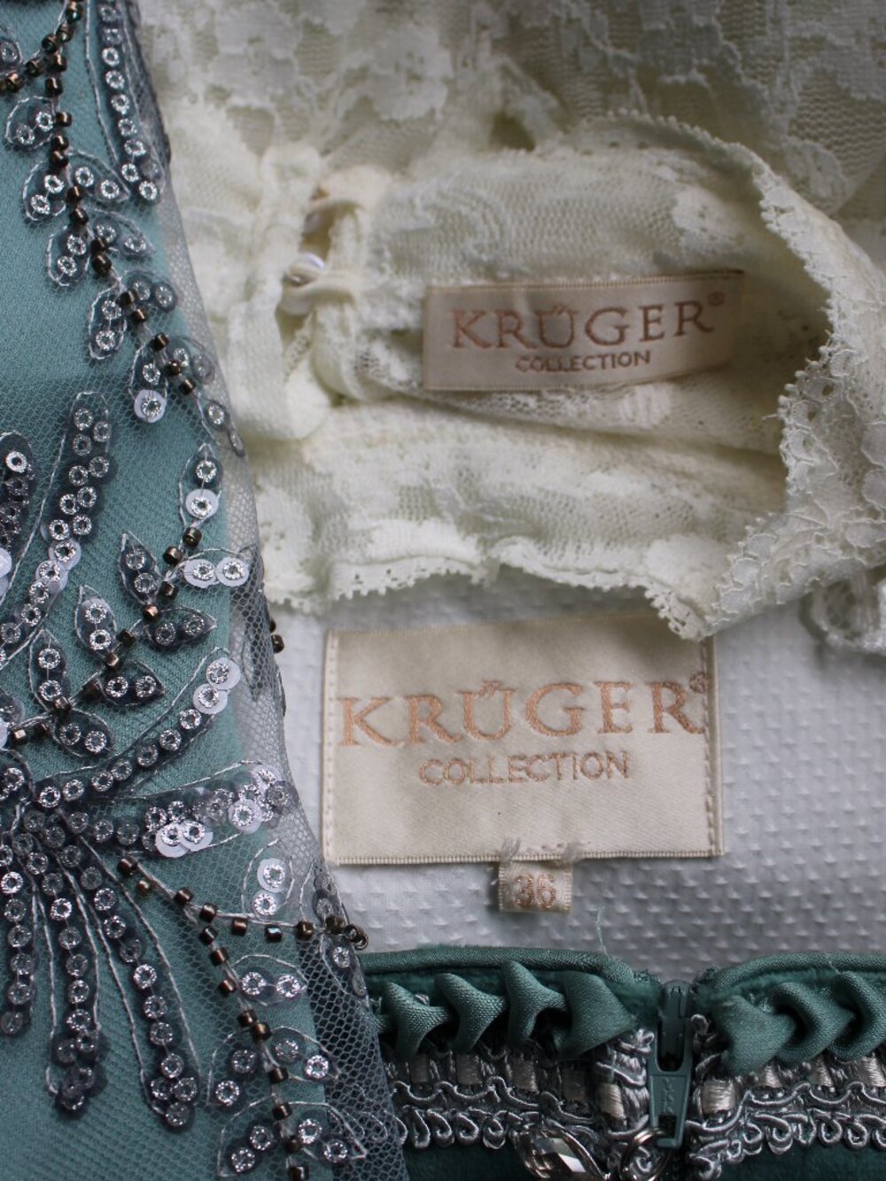 KRUGER Collection October fest German Bavarian Dirndl corset dress top waitress - Picture 11 of 11